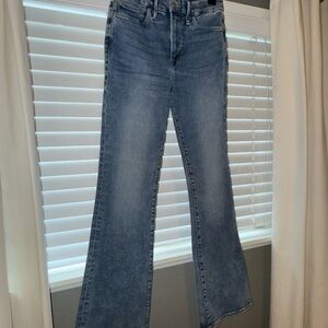 Good American Blue Flare Wide Leg Jeans
